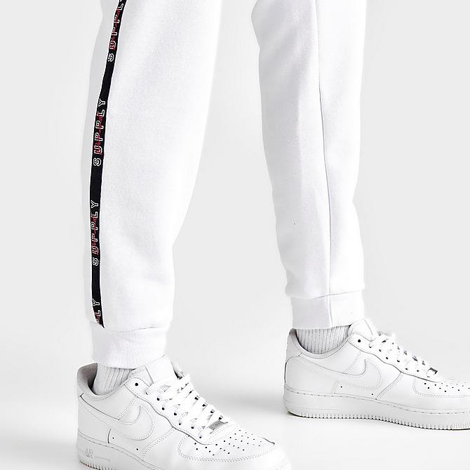 On Model 6 view of Men's Supply & Demand Field Jogger Pants in White/Black Click to zoom