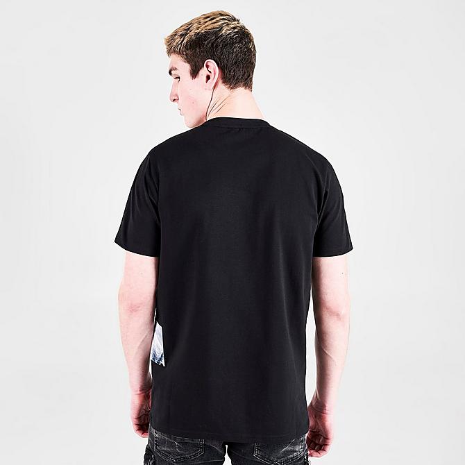 Back Left view of Men's Supply & Demand Scatter Graphic Print Short-Sleeve T-Shirt in Black Click to zoom
