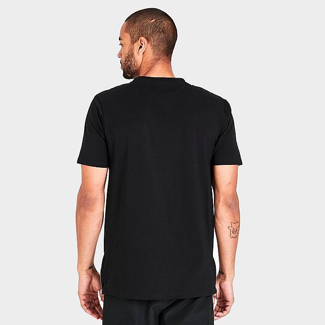 Back Right view of Men's Supply & Demand Rumble Cargo T-Shirt in Black/Black Click to zoom