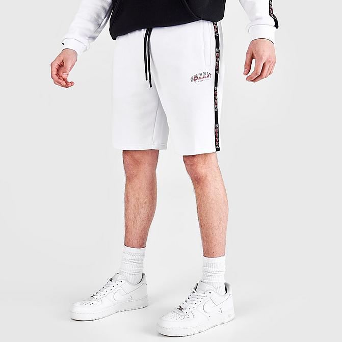 Front view of Men's Supply & Demand Field Shorts in White/Black Click to zoom