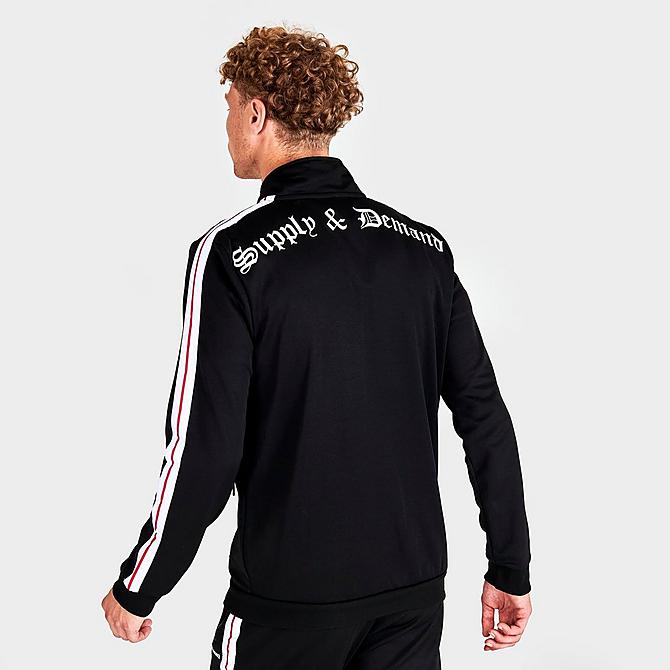 Back Left view of Men's Supply & Demand Purge Track Jacket in Black Click to zoom