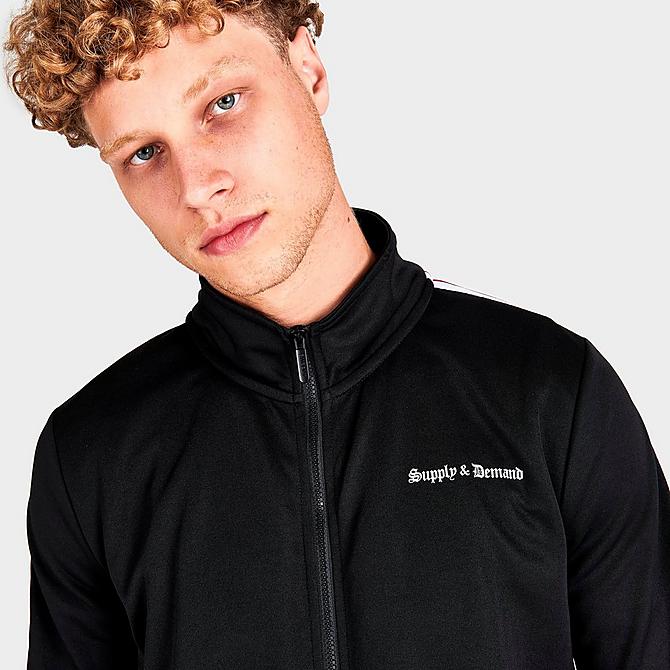 Back Right view of Men's Supply & Demand Purge Track Jacket in Black Click to zoom