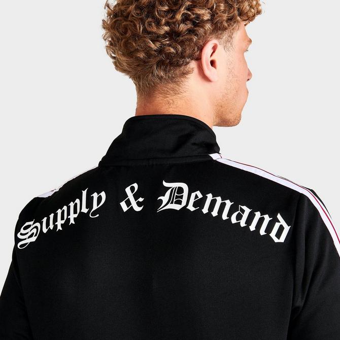 On Model 5 view of Men's Supply & Demand Purge Track Jacket in Black Click to zoom
