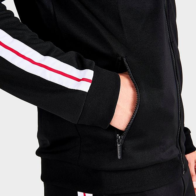 On Model 6 view of Men's Supply & Demand Purge Track Jacket in Black Click to zoom