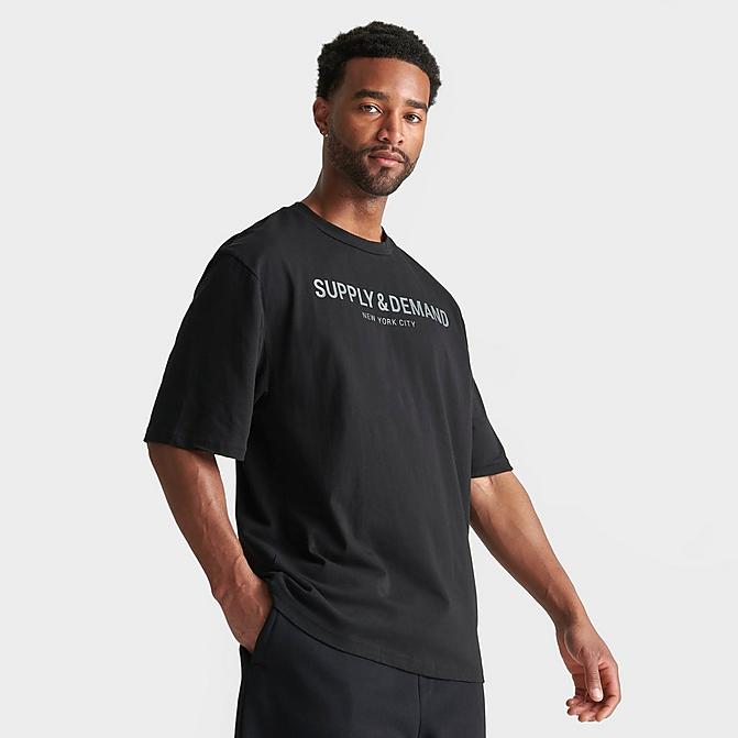 Front view of Men's Supply & Demand NYC T-Shirt in Black Click to zoom