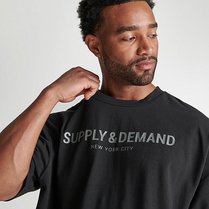 On Model 5 view of Men's Supply & Demand NYC T-Shirt in Black Click to zoom