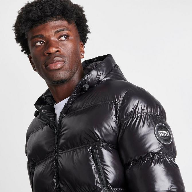 New Showy Trendy Model Puffer Coat Men BLACK L V