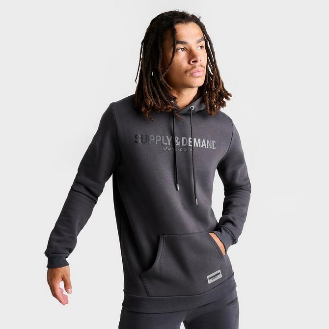 Taped Zip Up Hoodie - Black Heavy Fleece – Gabe Clothing