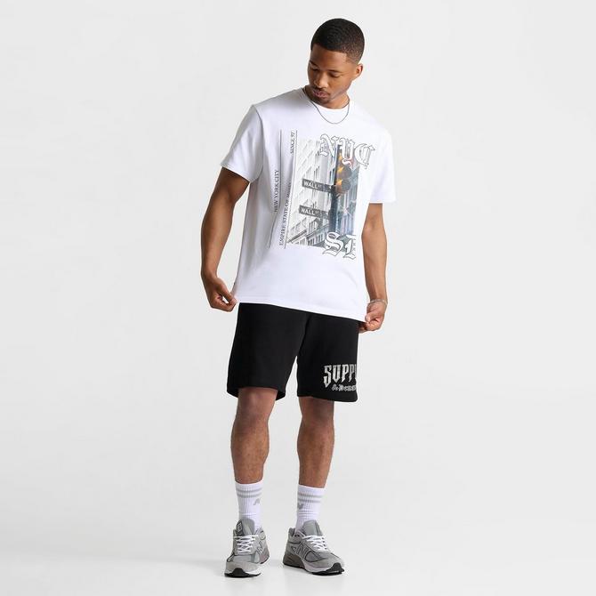 [angle] view of Men's Supply & Demand NYC Lights Graphic T-Shirt in White Click to zoom