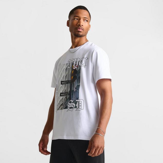 [angle] view of Men's Supply & Demand NYC Lights Graphic T-Shirt in White Click to zoom