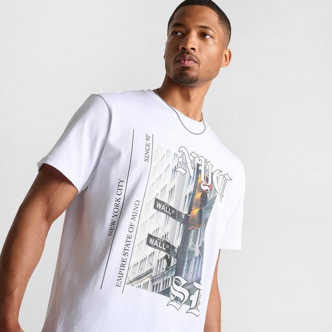 [angle] view of Men's Supply & Demand NYC Lights Graphic T-Shirt in White Click to zoom