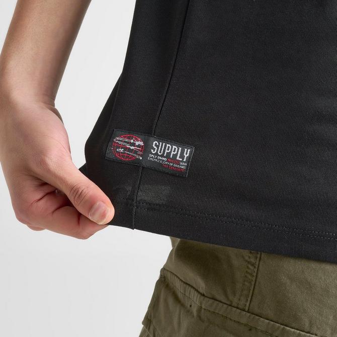 [angle] view of Men's Supply & Demand NYC Slicker Graphic T-Shirt in Black Click to zoom