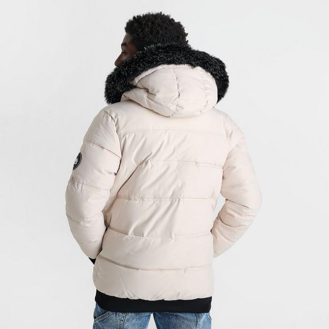 Supply & demand fur reversible longline parka jacket discount