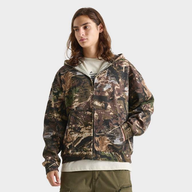 Camouflage print zipper hoodie sale