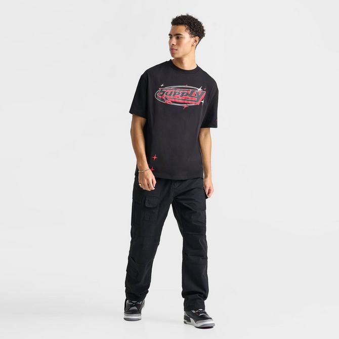 [angle] view of Men's Supply & Demand Slain Graphic T-Shirt in Black/Red/Grey Click to zoom