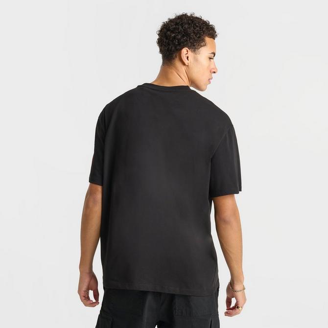 [angle] view of Men's Supply & Demand Slain Graphic T-Shirt in Black/Red/Grey Click to zoom