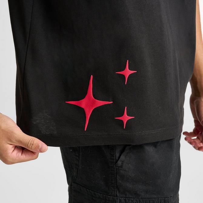 [angle] view of Men's Supply & Demand Slain Graphic T-Shirt in Black/Red/Grey Click to zoom