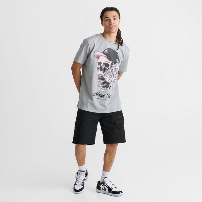 [angle] view of Men's Supply & Demand Gritter v2 Cargo Shorts in Black Click to zoom