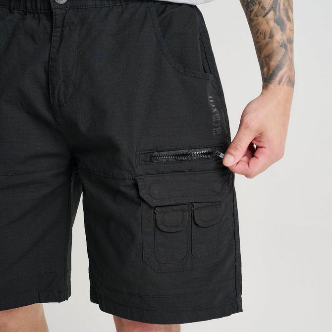 [angle] view of Men's Supply & Demand Gritter v2 Cargo Shorts in Black Click to zoom