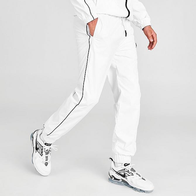 Front Three Quarter view of Men's Supply & Demand Platform Jogger Pants in White Click to zoom