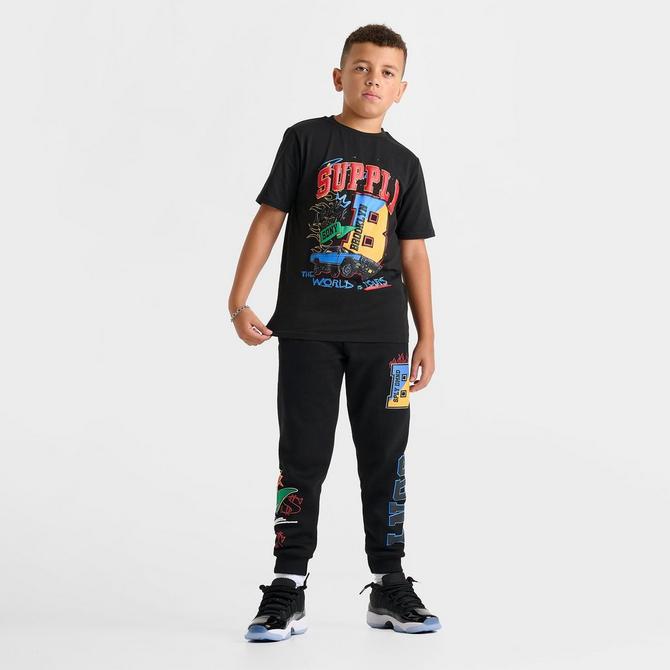 [angle] view of Kids' Supply & Demand Reggie T-Shirt in Black Click to zoom