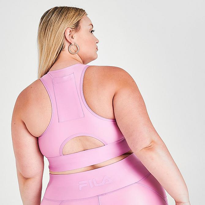 Back Right view of Women's Fila Uplifting Sports Bra (Plus Size) in Orchid Click to zoom