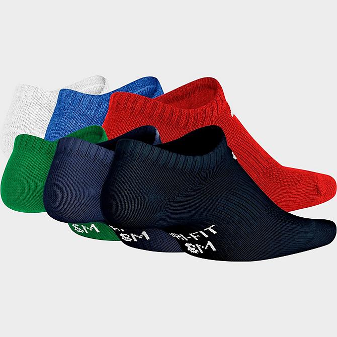 Back view of Kids' Nike Everyday No-Show Socks (6-Pack) in Multi-Color Click to zoom