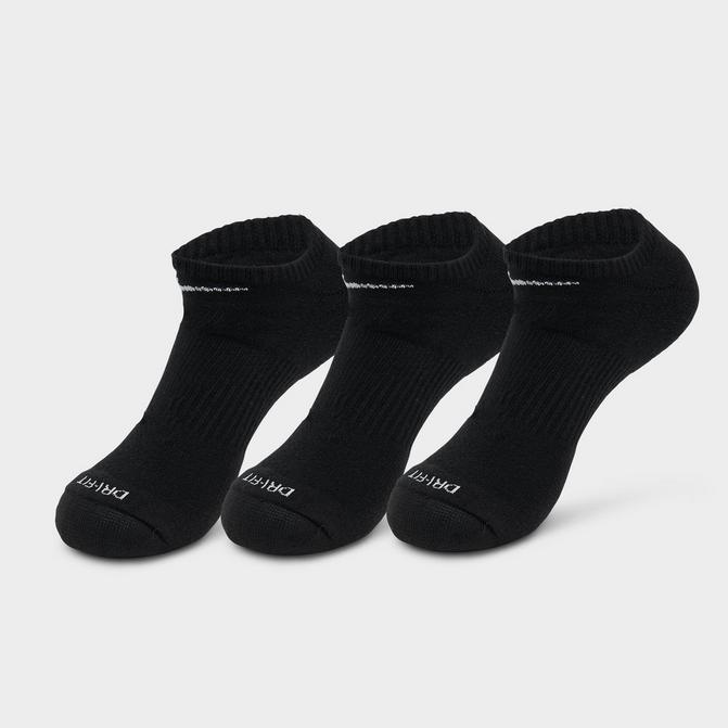 Nike Men's Socks Dri-Fit Everyday Cushioned Training Athletic Fitness Socks  Size 6-8, Black, 6 Pair 