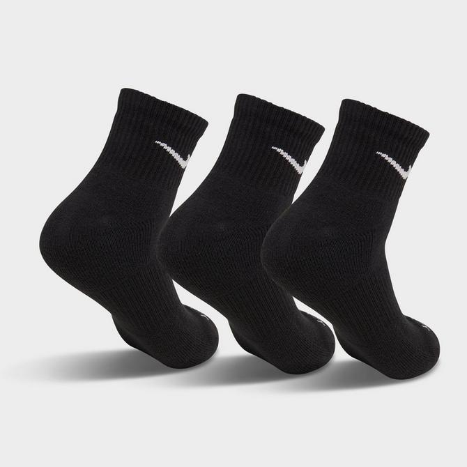 Black Nike 3 Pack Cushioned Crew Socks