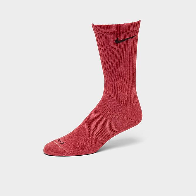 Back view of Nike Everyday Plus Lightweight Training Crew Socks (3 Pack) in Pink/Red/Yellow Click to zoom