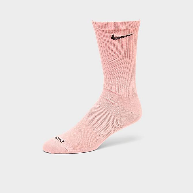 Alternate view of Nike Everyday Plus Lightweight Training Crew Socks (3 Pack) in Pink/Red/Yellow Click to zoom