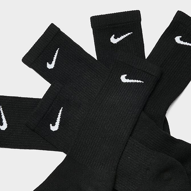 Alternate view of Nike Everyday Plus Cushioned Crew Training Socks (6-Pack) in Black/White Click to zoom
