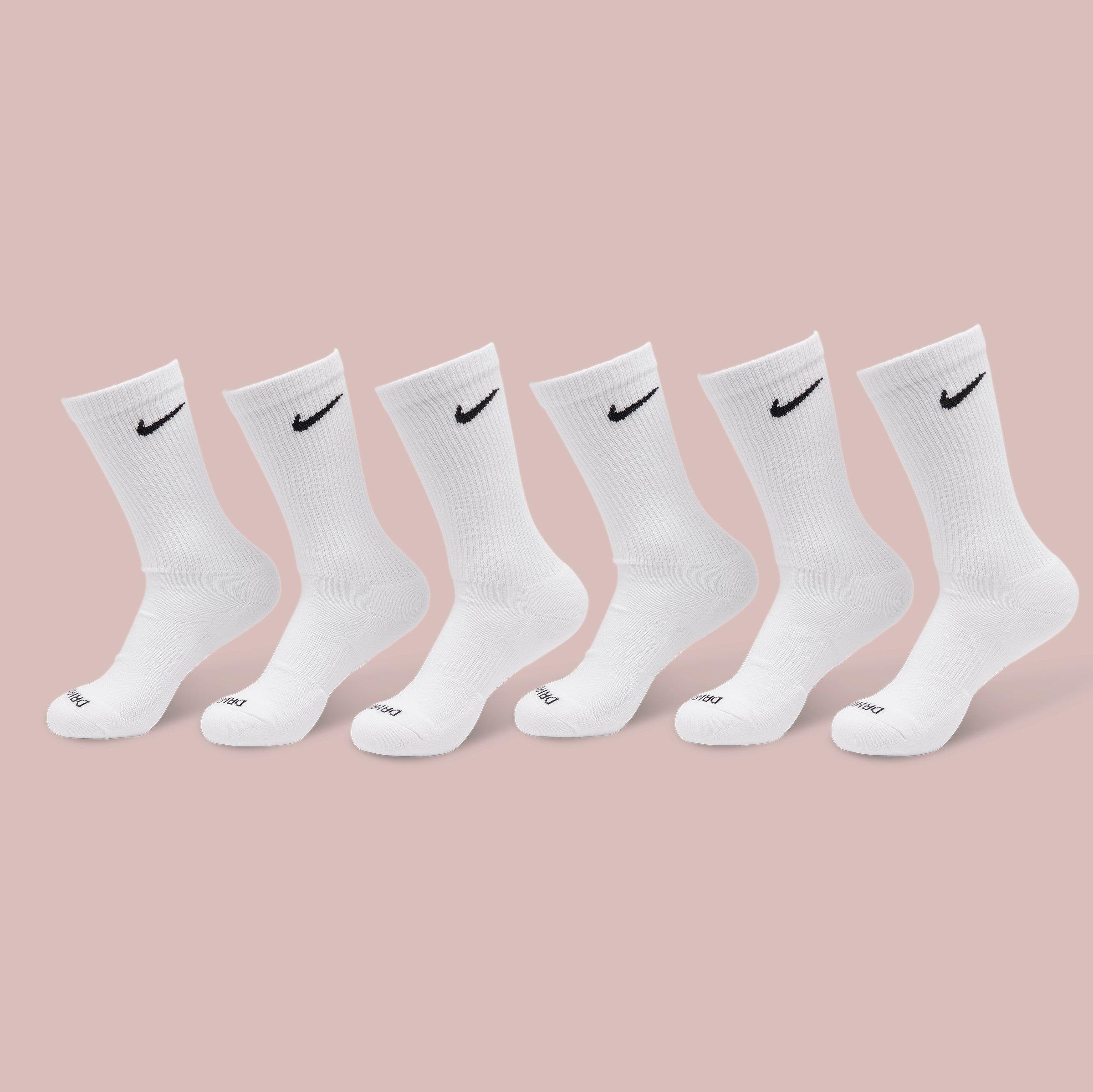 nike white socks 6 pack