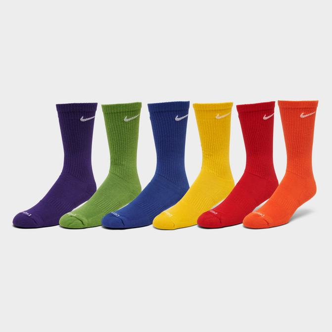 Nike Dri-FIT Crew Training Socks WHITE (Large/6 Pair) 8-12