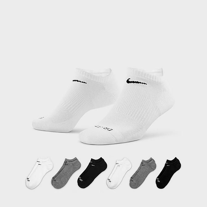 Nike Everyday Plus Cushioned No-Show Training Socks (6-Pack)| Finish Line