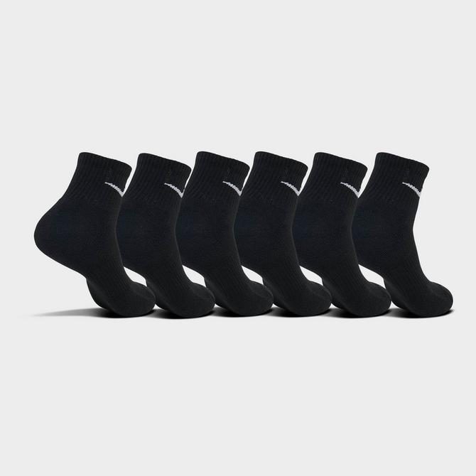 Nike Everyday Plus Cushion Ankle Socks 3-Pair Pack White/Black SM (US 4-6  Big Kid Shoe Size, Women's Shoe 4-6)