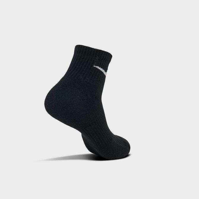 Loose Fit Stays Up! Casual Quarter Socks M Large Black/White/Multi