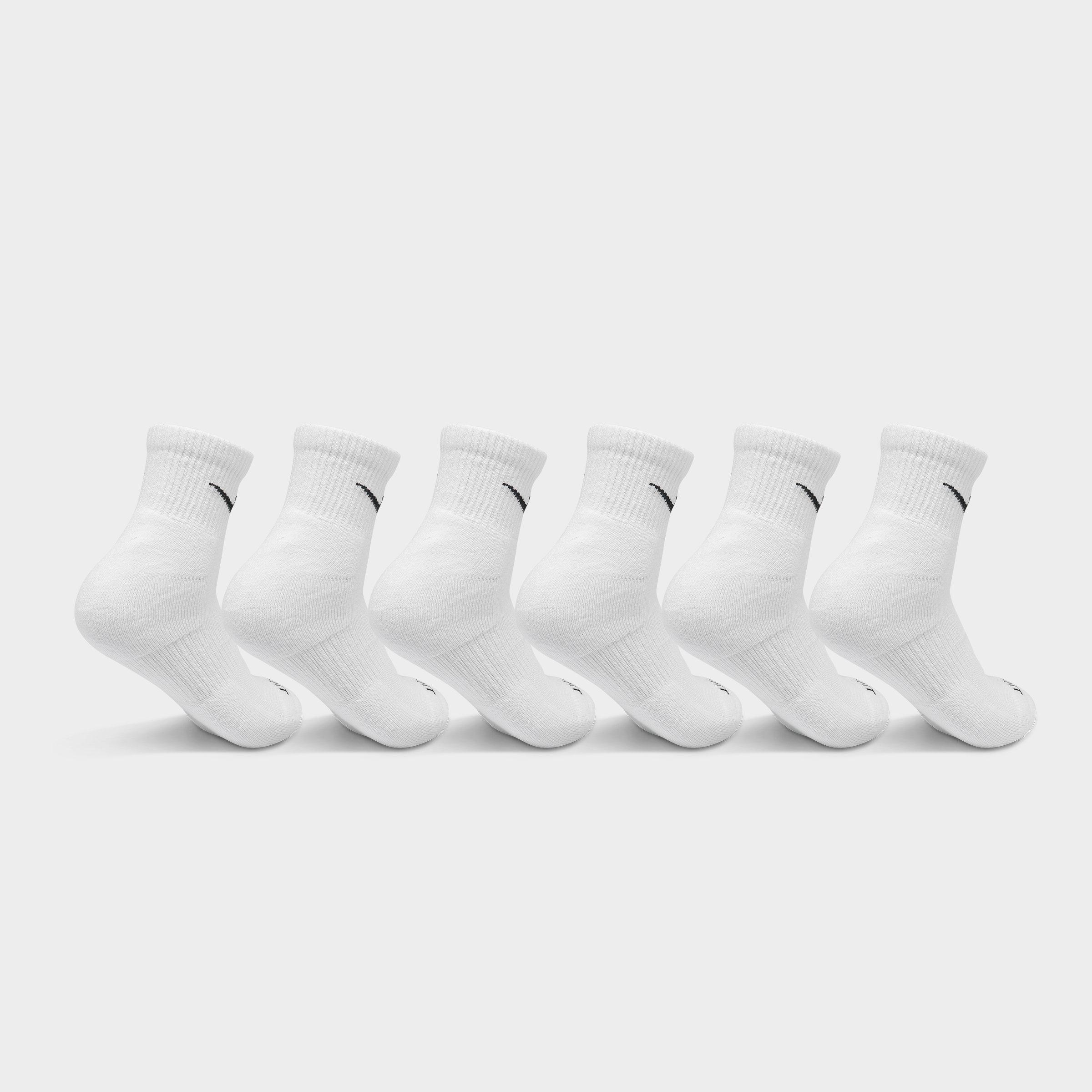 white nike quarter socks womens