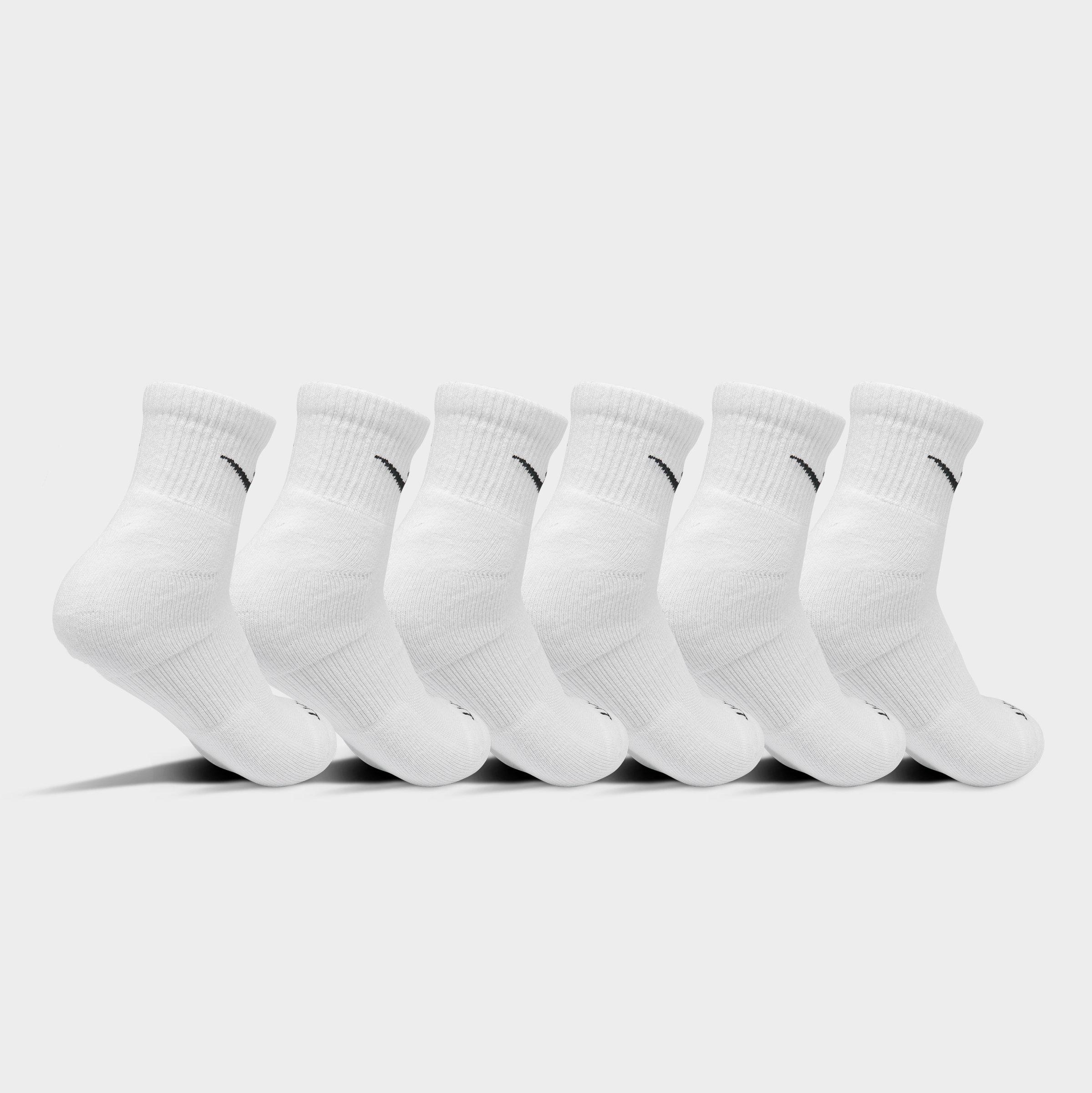 white nike quarter socks womens