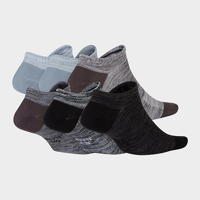 Back view of Women's Nike Everyday Lightweight No-Show Training Socks (6-Pack) in Black/Grey/White Click to zoom
