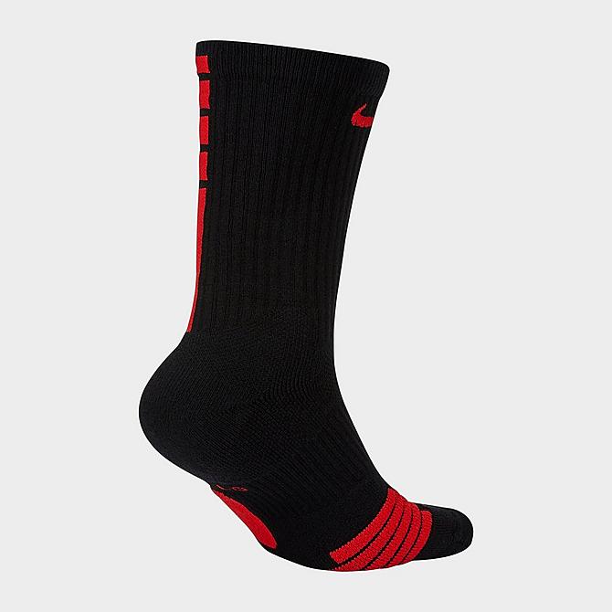 Back view of Nike Elite Crew Basketball Socks in Black/University Red Click to zoom