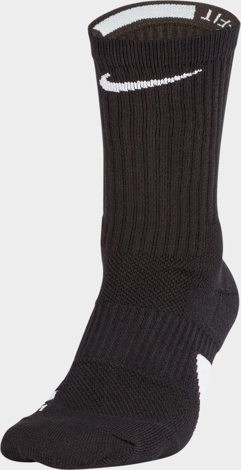 nike elite crew socks black