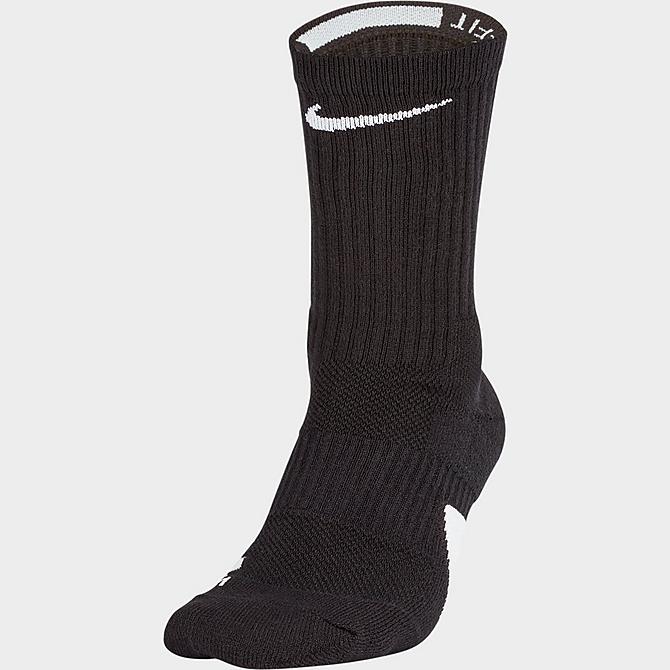 Back view of Nike Elite Crew Basketball Socks in Black/White Click to zoom