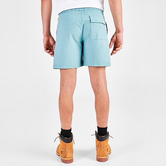 Back Right view of Men's Timberland Progressive Utility Shorts in Mineral Blue Click to zoom