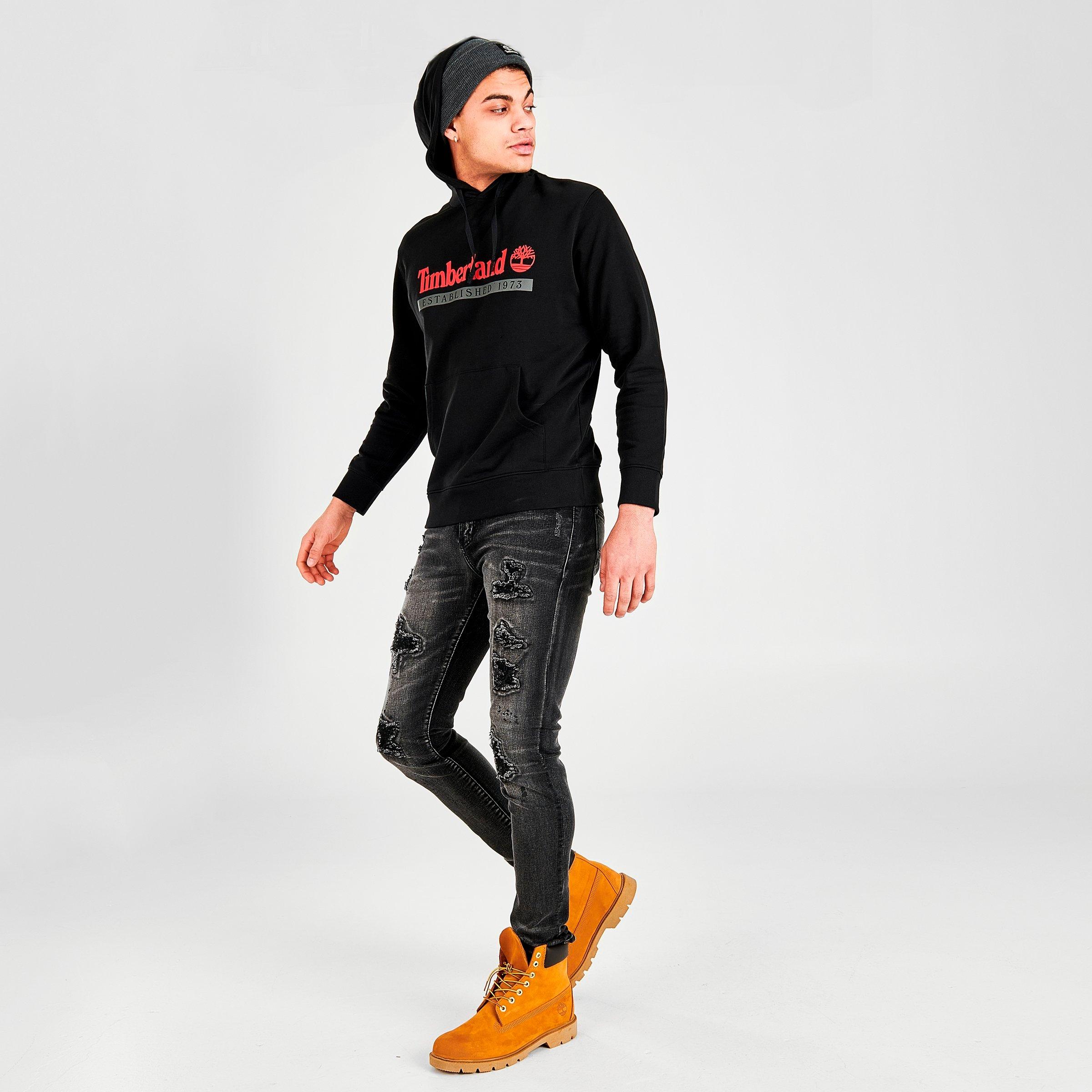 black timberland hoodie mens