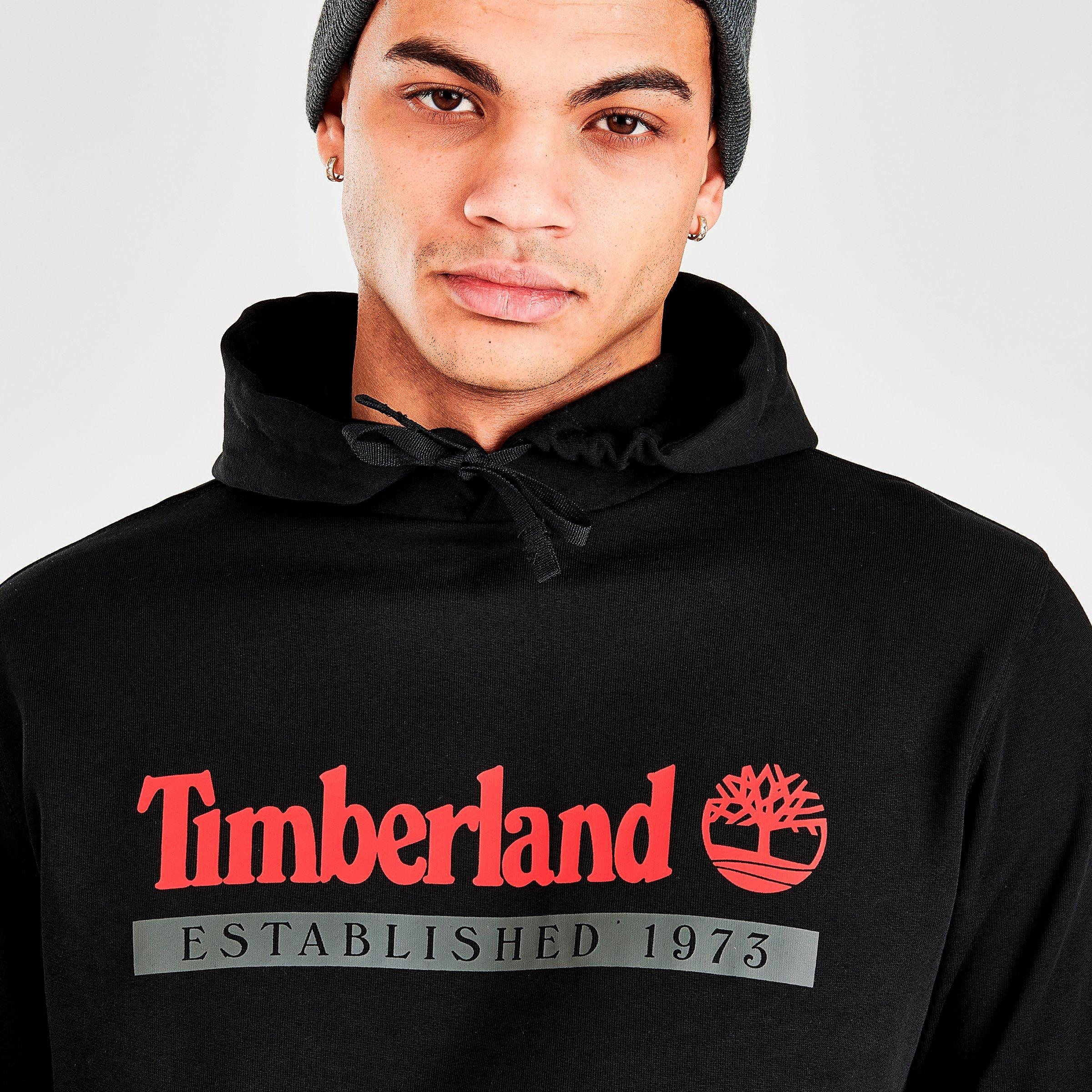 red timberland hoodie