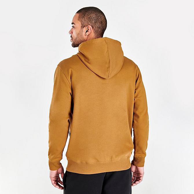 Back Right view of Men's Timberland Tree Logo Pullover Hoodie in Wheat Click to zoom