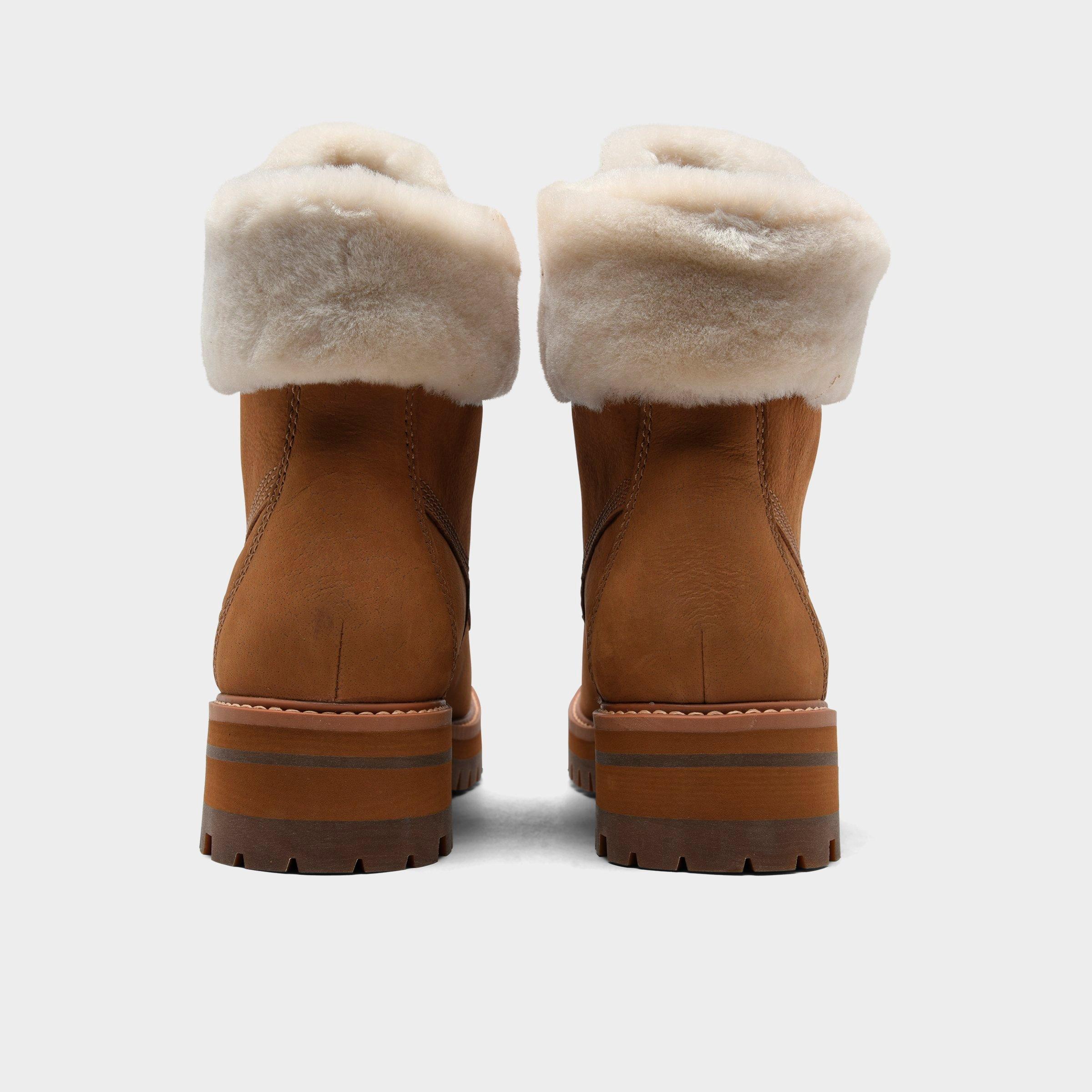 timberland women's courmayeur valley round toe suede & shearling boots