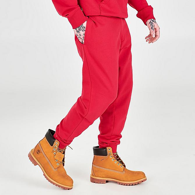 Back Left view of Men's Timberland Core Logo Tree Jogger Pants in Scarlet Sage Click to zoom