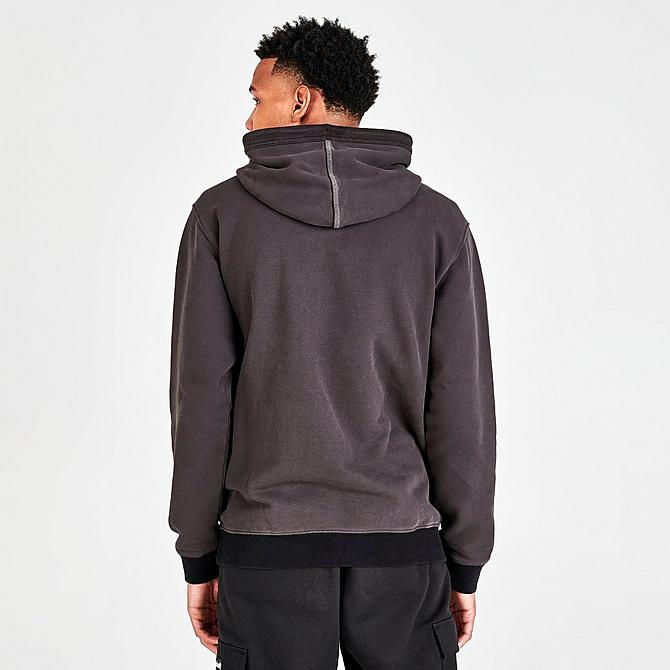 Back Right view of Men's Timberland Super Boot Hoodie in Chocolate Brown Click to zoom